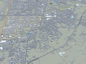 Vadodara city india 30km 3D Model