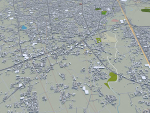 Vadodara city india 30km 3D-Modell