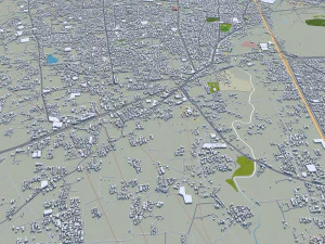 Vadodara city india 30km 3D Model