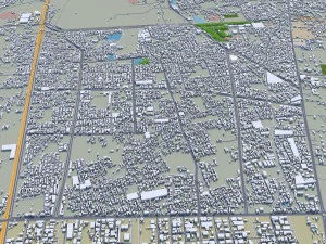 Vadodara city india 30km 3D Model