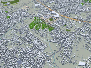 Vadodara city india 30km 3D Model