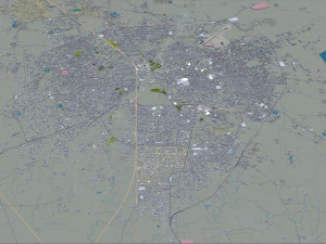 Vadodara city india 30km 3D Model