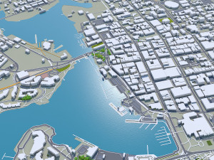 Victoria city canada 30km 3D Model