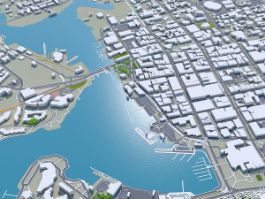 Victoria city canada 30km 3D Model
