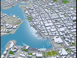 Victoria city canada 30km Modello 3D