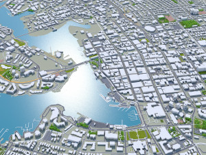 Victoria city canada 30km Modello 3D