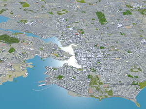 Victoria city canada 30km Modello 3D