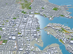 Victoria city canada 30km Modello 3D