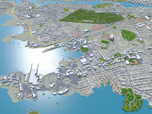 Victoria city canada 30km Modello 3D
