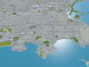 Victoria city canada 30km Modello 3D