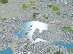 Victoria city canada 30km Modello 3D