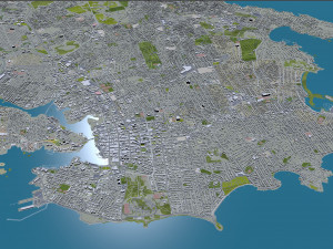Victoria city canada 30km Modello 3D