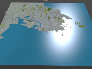 Victoria city canada 30km Modello 3D