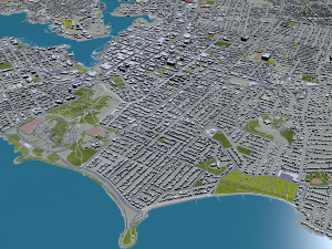 Victoria city canada 30km Modello 3D