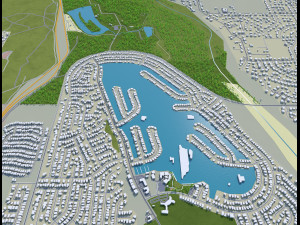 Victorville and hesperia city california usa 70km Model 3D