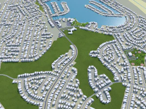 Victorville and hesperia city california usa 70km 3D Model