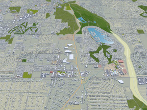 Victorville and hesperia city california usa 70km Model 3D