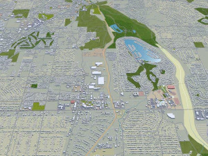 Victorville and hesperia city california usa 70km 3D Model