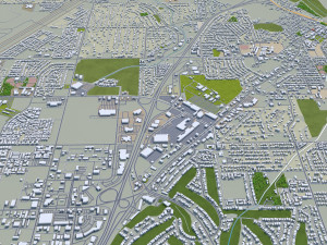 Victorville and hesperia city california usa 70km Model 3D