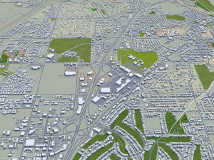 Victorville and hesperia city california usa 70km 3D Model