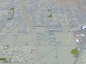 Victorville and hesperia city california usa 70km 3D Model
