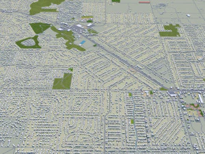 Victorville and hesperia city california usa 70km 3D Model