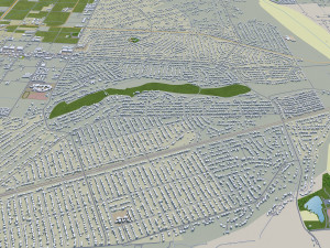 Victorville and hesperia city california usa 70km Model 3D