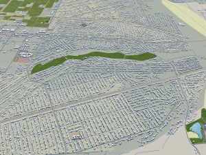 Victorville and hesperia city california usa 70km 3D Model