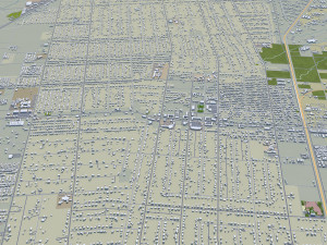Victorville and hesperia city california usa 70km Model 3D