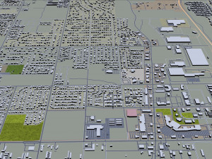 Victorville and hesperia city california usa 70km Model 3D