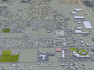 Victorville and hesperia city california usa 70km 3D Model