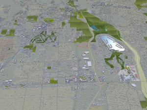 Victorville and hesperia city california usa 70km 3D Model
