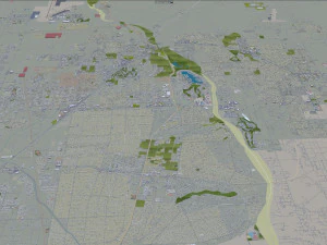 Victorville and hesperia city california usa 70km 3D Model