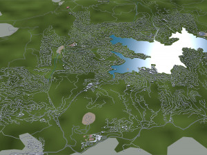 Victorville and hesperia city california usa 70km Model 3D