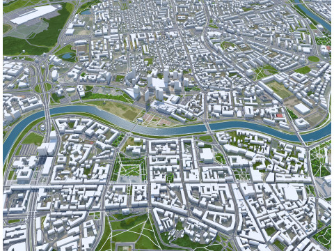 Vilnius city lithuania 60km Modèle 3D