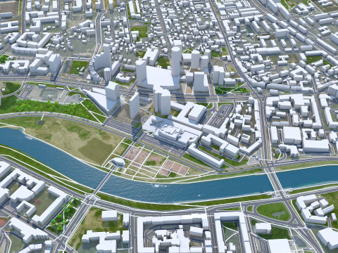 Vilnius city lithuania 60km Modèle 3D