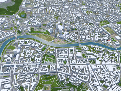Vilnius city lithuania 60km Modèle 3D