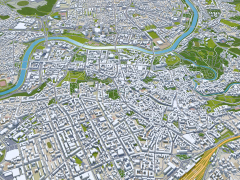 Vilnius city lithuania 60km Modèle 3D