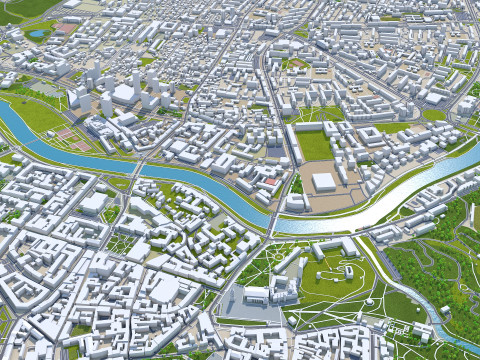 Vilnius city lithuania 60km Modèle 3D