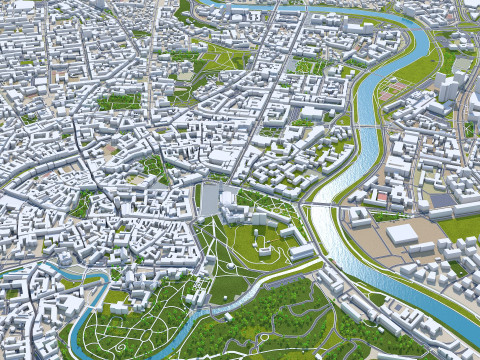 Vilnius city lithuania 60km Modèle 3D