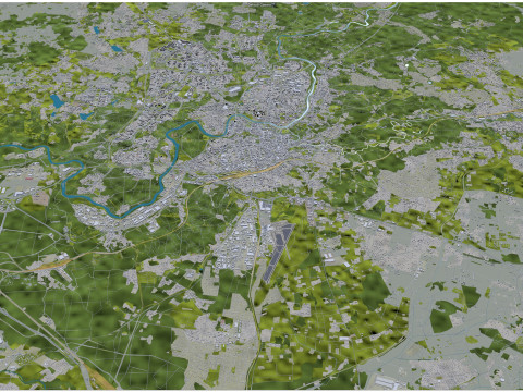 Vilnius city lithuania 60km Modèle 3D