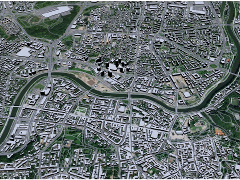 Vilnius city lithuania 60km Modèle 3D
