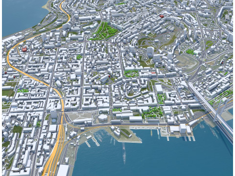 Vladivostok city russia 70km Modelo 3D