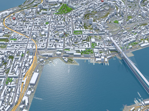 Vladivostok city russia 70km Modelo 3D