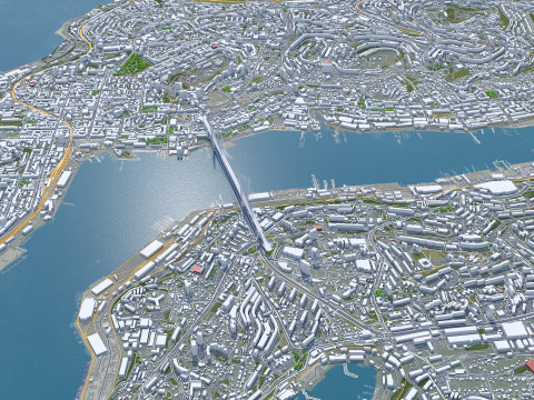 Vladivostok city russia 70km Modelo 3D