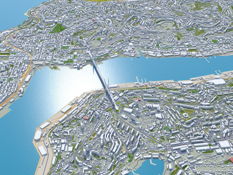 Vladivostok city russia 70km Modelo 3D