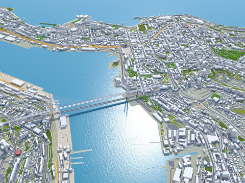 Vladivostok city russia 70km Modelo 3D