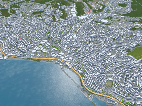 Vladivostok city russia 70km Modelo 3D