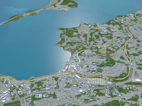 Vladivostok city russia 70km Modelo 3D