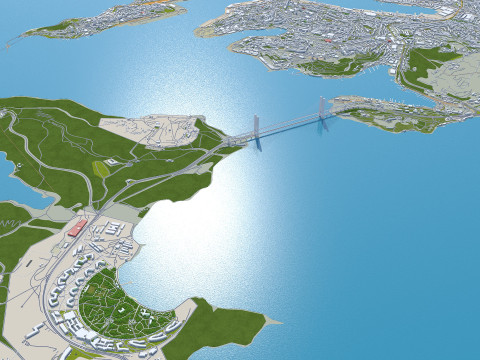 Vladivostok city russia 70km Modelo 3D
